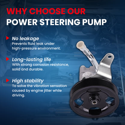 MOCA Power Steering Pump Fit for 2008-2012 INFINITI EX35 & 2009-2012 INFINITI FX35 & 2014-2019 INFINITI Q70 3.7L & 2014-2017 INFINITI QX70 3.7L
