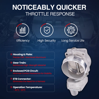 MOCA Throttle Body Fit for 2005-2006 Pontiac GTO 6.0L & 2005-2007 Chevrolet Corvette 6.0L & 2006-2008 Chevrolet Corvette 7.0L