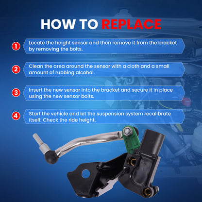 MOCA RH5042 Front Right Ride Leveling Height Sensor Fit for 2010-2017 Audi A5 Quattro 2.0L & 2010-2017 Audi S5 3.0L & 2009-2016 Audi A4 A4 Quattro 2.0L
