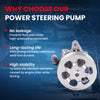 MOCA Power Steering Pump w/ Pulley Fit for 2006-2011 Honda Civic 1.8L