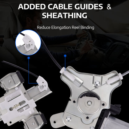Elevalunas eléctrico trasero derecho MOCA con motor compatible con Cadillac Escalade 2007-2014, Chevrolet Tahoe 2007-2014 y GMC Yukon 2007-2014