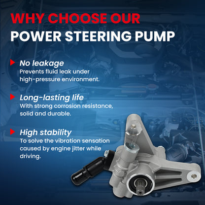 MOCA Power Steering Pump Fit for 2008-2012 Honda Accord 3.5L & 2009-2011 Honda Pilot 3.5L & 2010-2011 Honda Accord Crosstour 3.5L