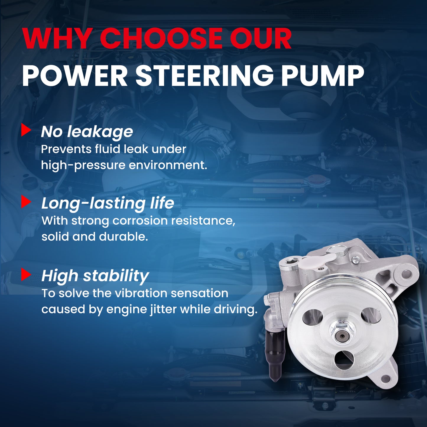 Bomba de dirección asistida MOCA con polea compatible con Acura EL 1.7L 2001-2005 y Honda Civic 1.7L 2001-2005