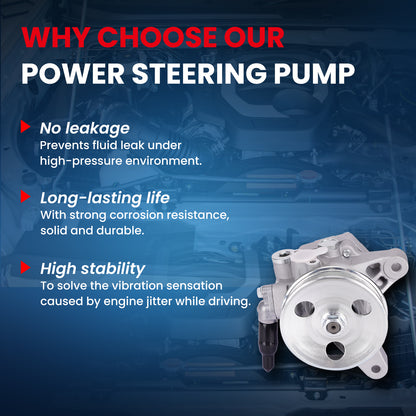 Bomba de dirección asistida MOCA con polea compatible con Acura EL 1.7L 2001-2005 y Honda Civic 1.7L 2001-2005