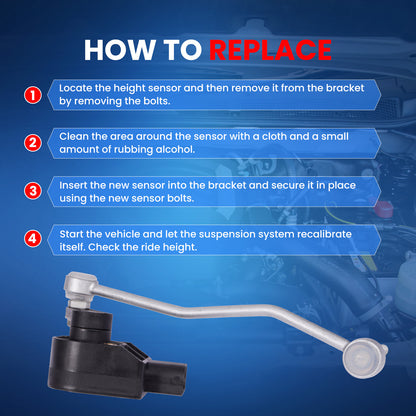MOCA V10-72-0070 Front Left Ride Leveling Height Sensor Fit for 2006-2013 Bentley Continental & 2004-2010 Audi A8 Quattro & 2007-2010 Audi S8
