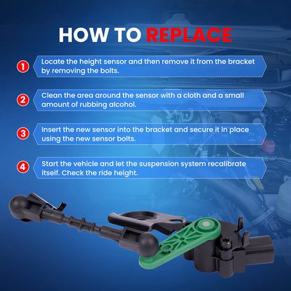 MOCA V10-72-0059 Rear Right Ride Leveling Height Sensor Fit for 2015-2024 Porsche Macan & 2011-2018 Audi A8 Quattro & 2012-2018 Audi A6 A6 Quattro