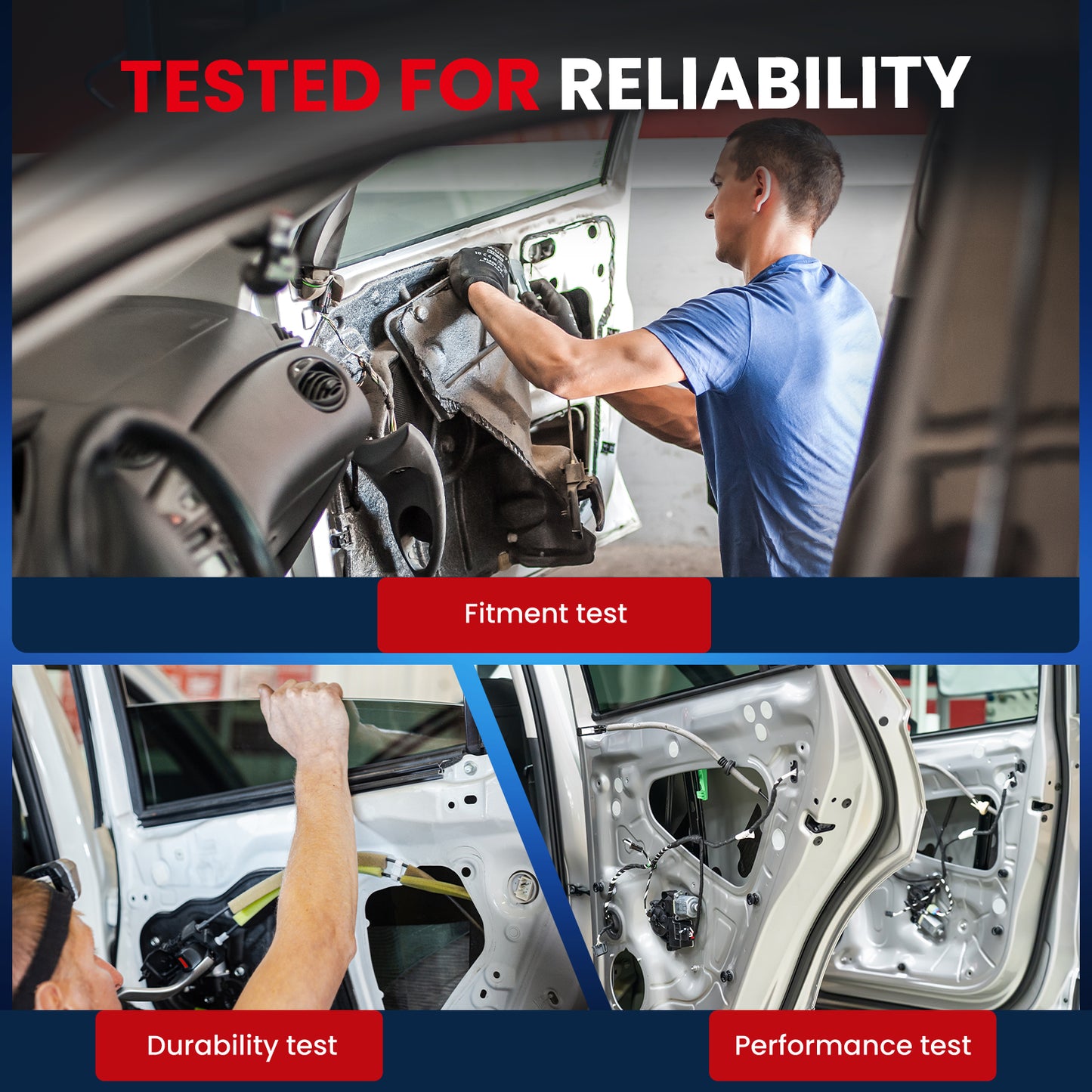 MOCA Front Right Power Window Motor Fit for 2005-2015 Nissan Armada & 2004-2015 Nissan TITAN & 2004-2013 INFINITI QX56