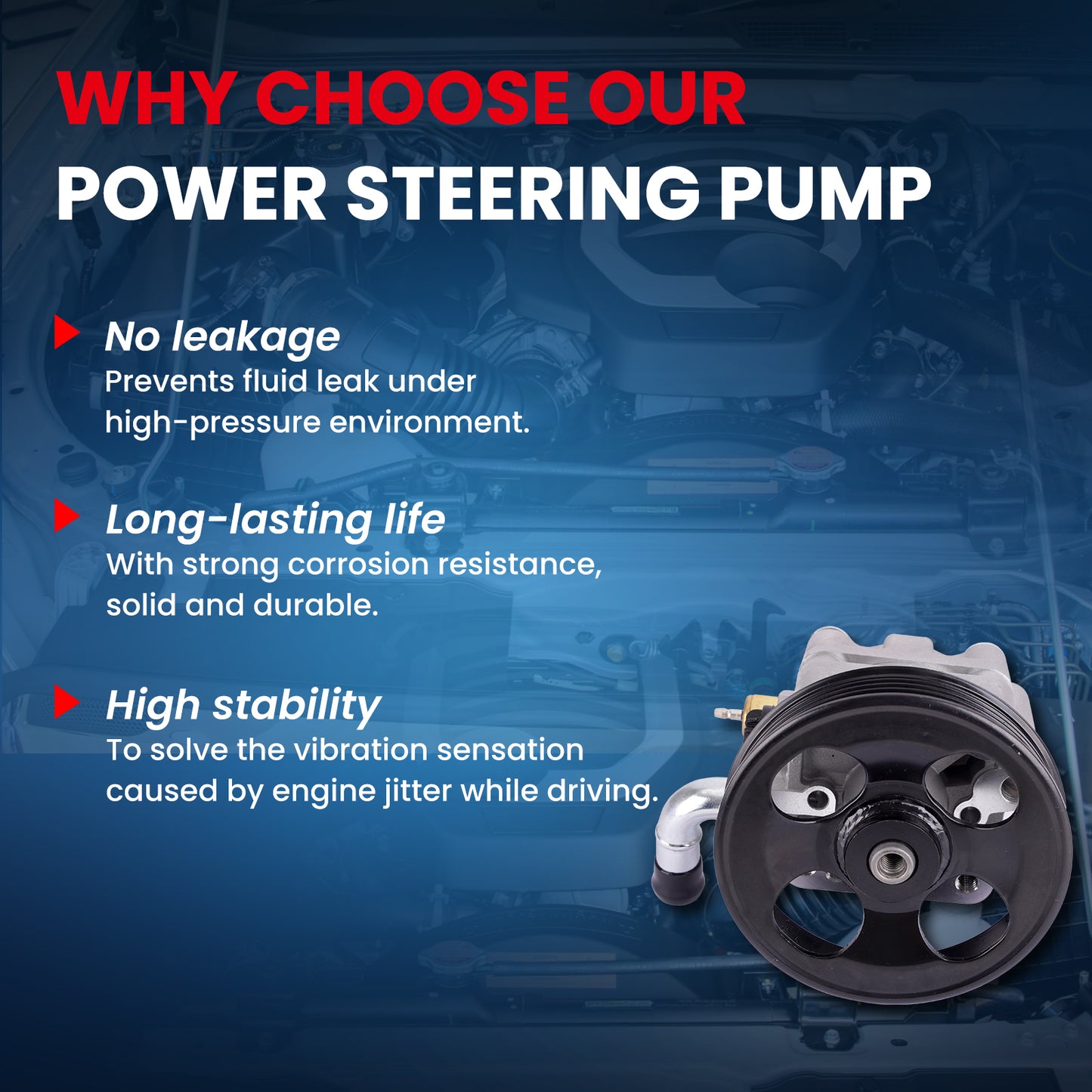 Bomba de dirección asistida MOCA compatible con Subaru Baja 2.5L 2003-2006 y Subaru Legacy 2.5L 2000-2004 y Subaru Outback 2.5L 2000-2004