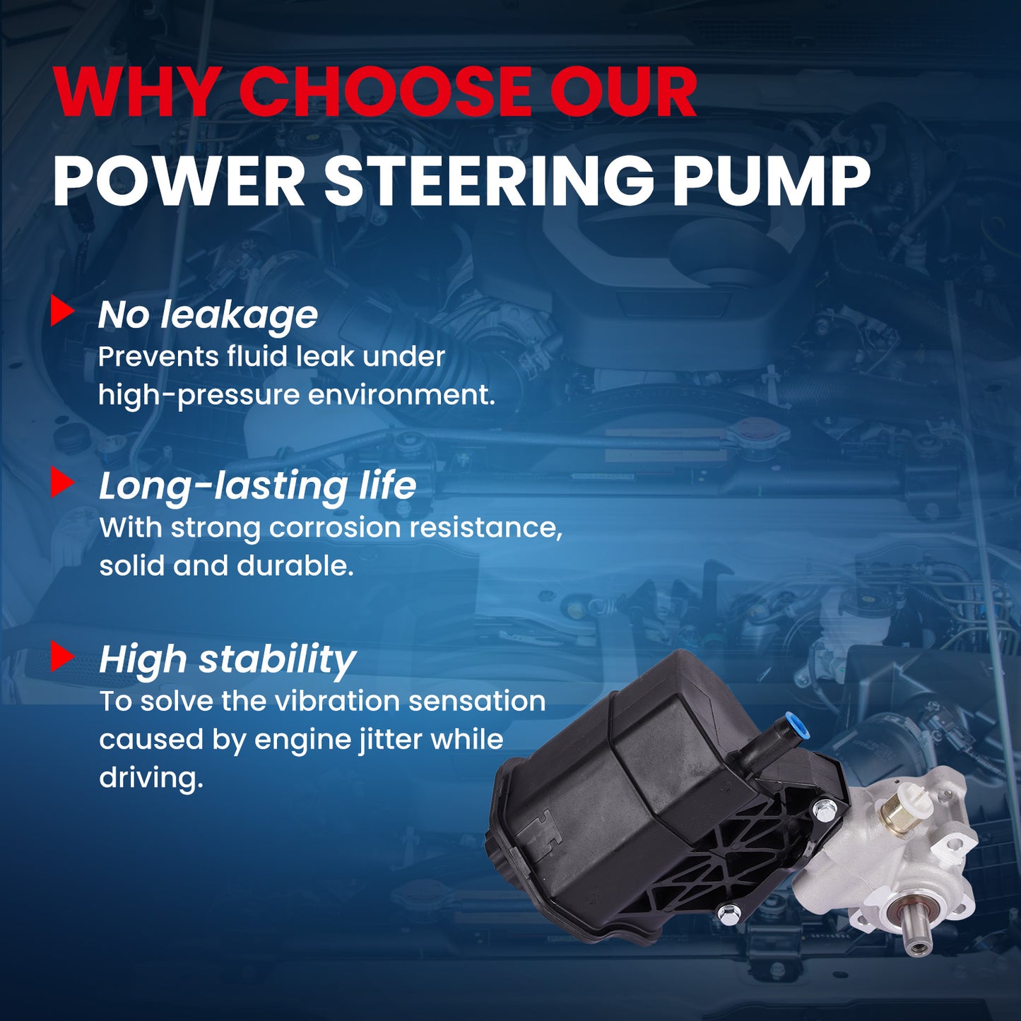 Bomba de dirección asistida MOCA compatible con Dodge Ram 2500, 3500 y 4000 (2003-2007)