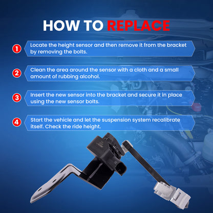 MOCA V10-72-1451 Front Left or Right Ride Leveling Height Sensor Fit for 2004-2009 Audi S4 4.2L & 2005-2009 Audi A4 2.0L & 2005-2009 Audi A4 Quattro 2.0L