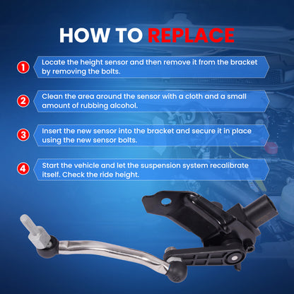 MOCA V10-72-0150 Front Left Ride Leveling Height Sensor Fit for 2010-2017 Audi A5 Quattro 2.0L & 2010-2017 Audi S5 3.0L & 2009-2016 Audi A4 A4 Quattro 2.0L