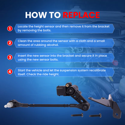 MOCA V48-72-0086 3 Pins Front Left Ride Leveling Height Sensor Fit for 2003-2009 Land Rover Range Rover 4.2L 4.4L