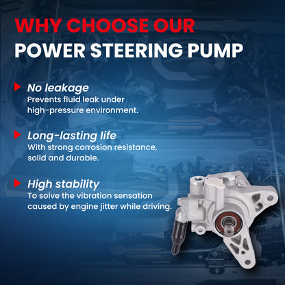 Bomba de dirección asistida MOCA compatible con Acura EL 1.7L 2001-2005 y Honda Civic 1.7L 2001-2005