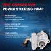 MOCA Power Steering Pump Fit for 2008-2009 Buick Allure 5.3L & 2006-2009 Chevrolet Impala 5.3L & 2005-2008 Pontiac Grand Prix 5.3L