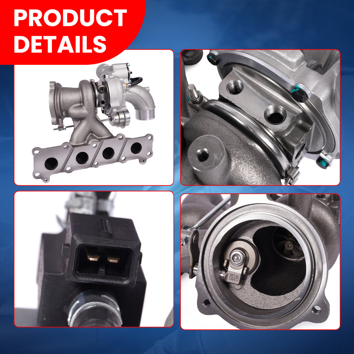 MOCA K03 Turbo Turbocharger Fit for 2017-2018 Jaguar XE 2.0L & 2013-2015 Jaguar XF 2.0L & 2013-2015 Land Rover LR2 2.0L GAS ONLY