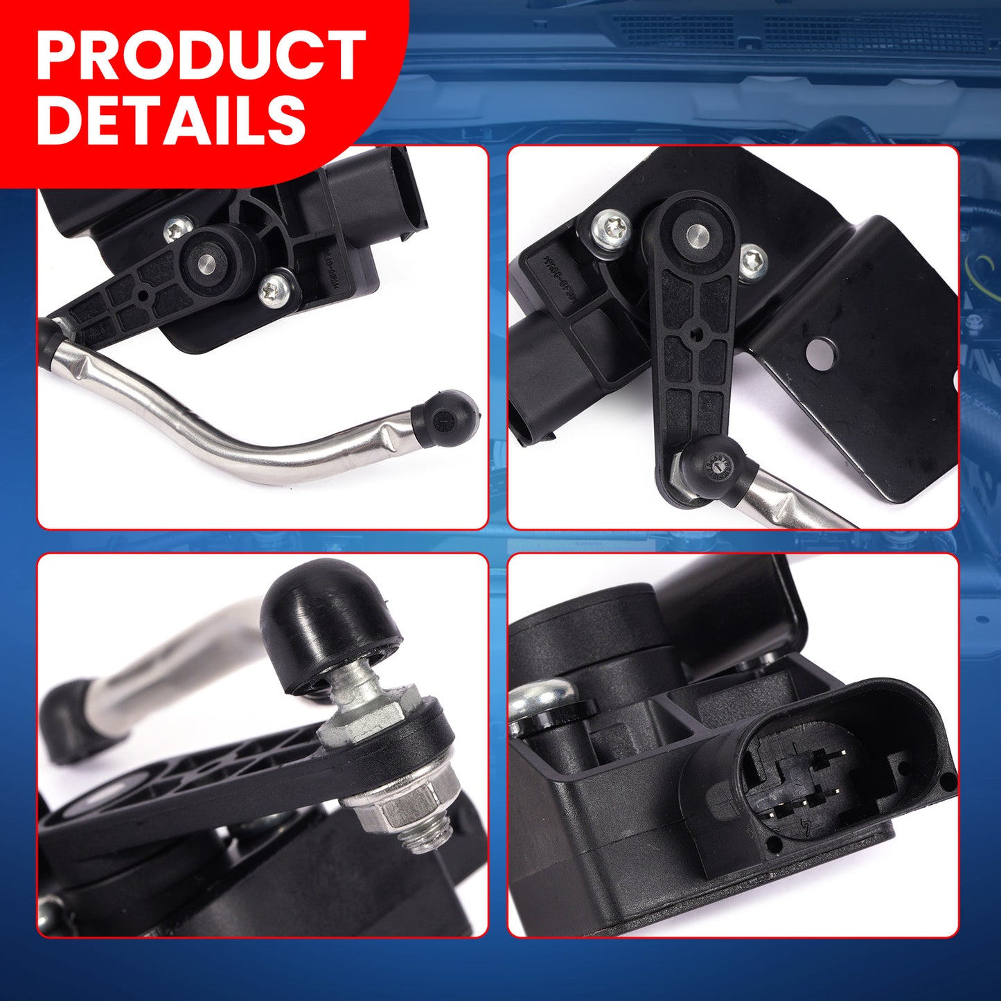 MOCA RH3712 Front Left Ride Height Level Sensor Fit for 2011-2015 Dodge Durango 3.6L 5.7L & 2011-2015 Jeep Grand Cherokee 3.6L 5.7L & 2012-2015 Jeep Grand Cherokee 6.4L