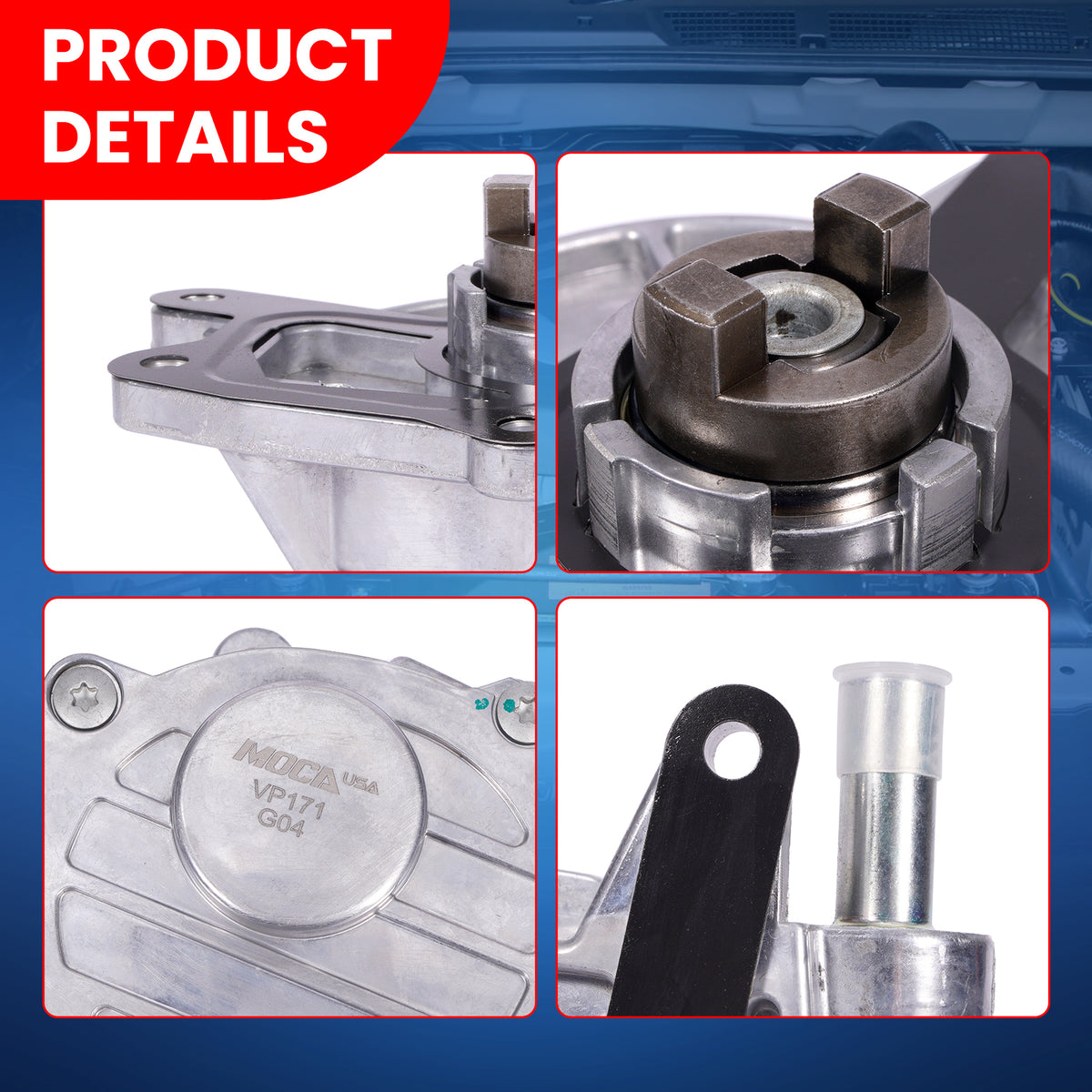 Bomba de vacío de freno MOCA VCP171 compatible con Mercedes-Benz ML350 3.0L (2010-2014) y Mercedes-Benz E350 3.0L (2011-2013) y Mercedes-Benz S350 3.0L (2012-2013)