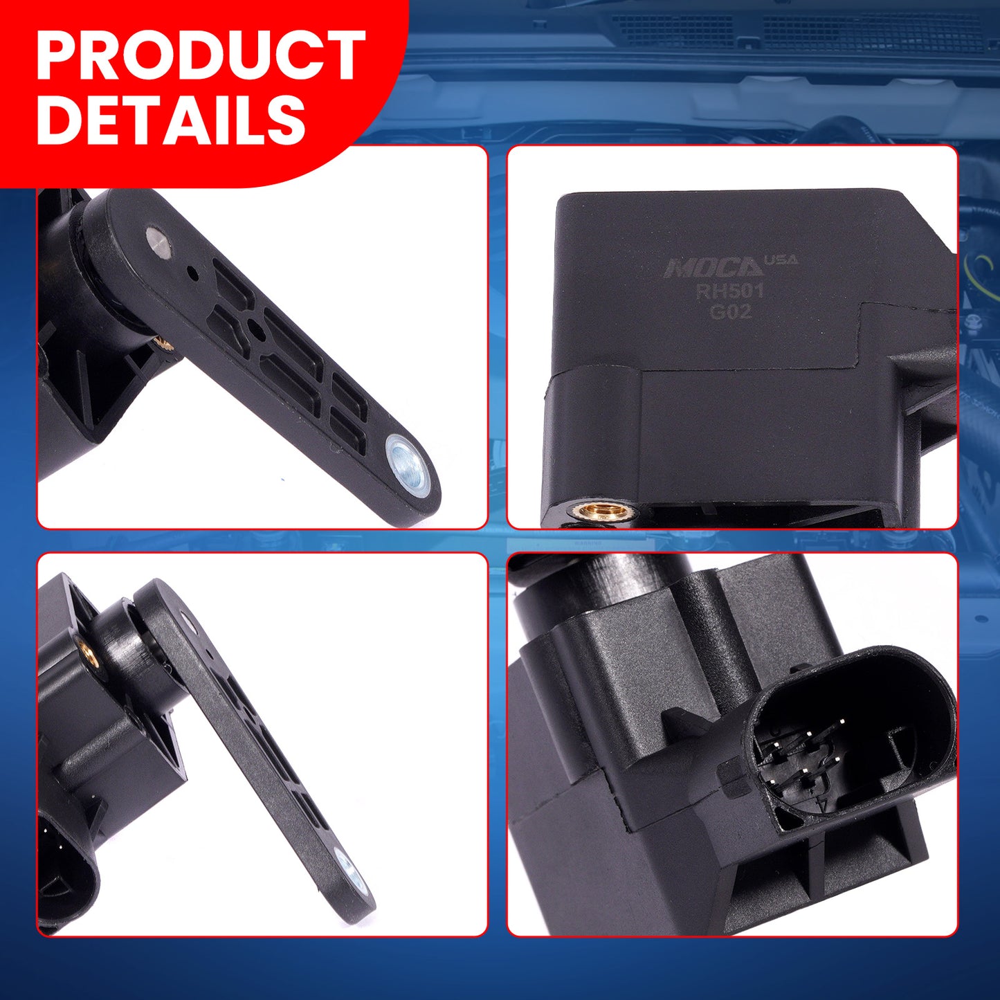 MOCA 926-200 Front or Rear Ride Leveling Height Sensor Fit for 2003-2014 Mercedes-Benz CL600 5.5L & 2003-2013 Mercedes-Benz S600 5.5L & 2005-2013 Mercedes-Benz S65 AMG 6.0L