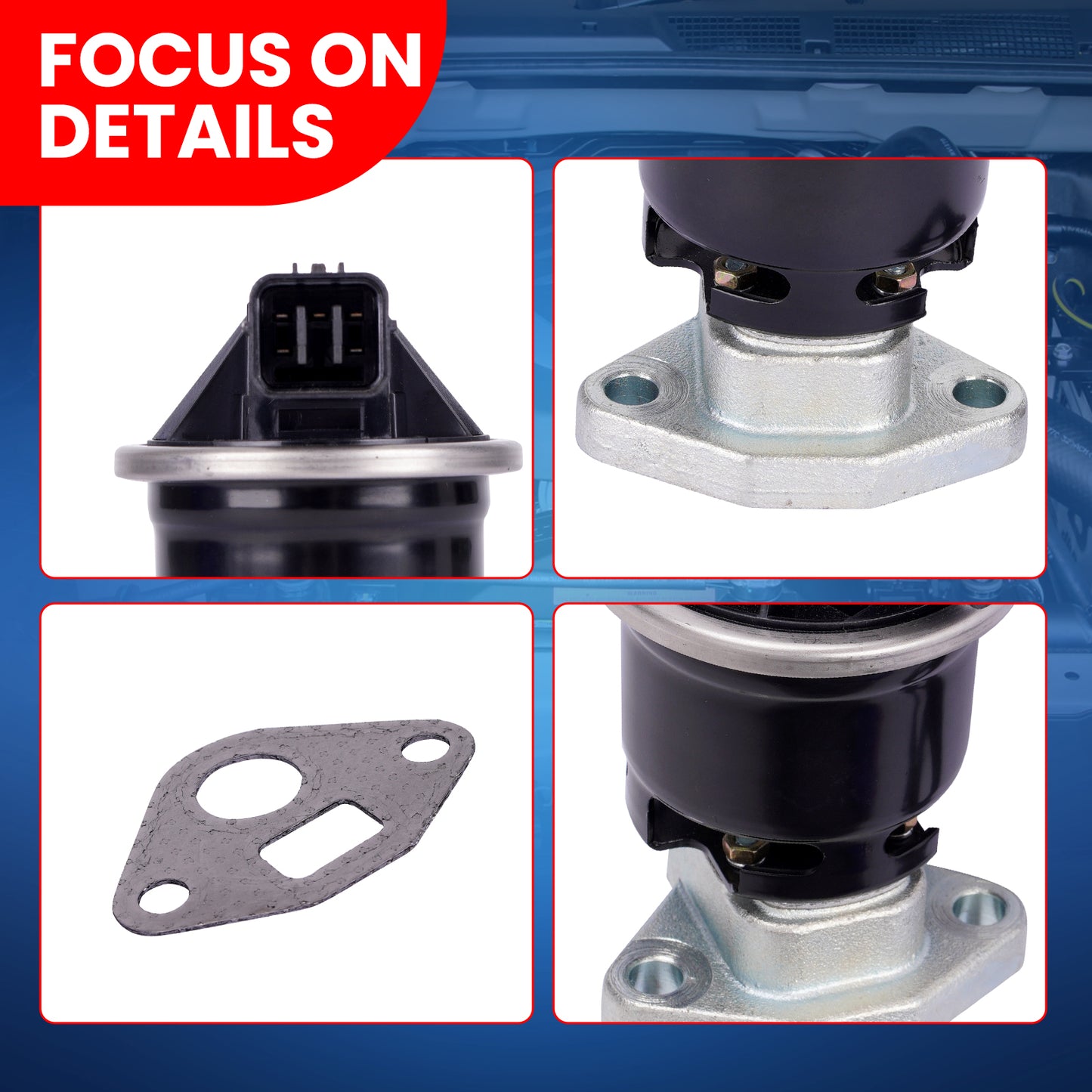 MOCA EGV658 EGR Valve Fit for 1997-1999 Acura CL V6 3.0L & 2001-2006 Acura MDX V6 3.5L & 1999-2008 Honda Odyssey V6 3.5L & 2004-2007 Saturn Vue V6 3.5L