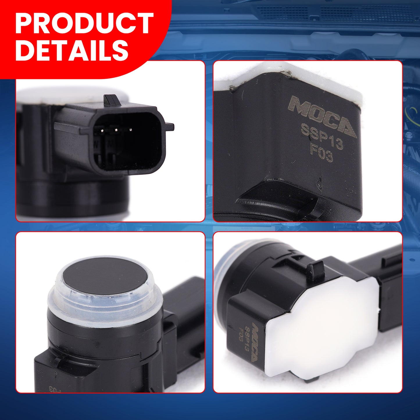 Sensor de asistencia de estacionamiento MOCA compatible con Buick Encore 2017-2020, Cadillac CT6 2016-2020, Chevrolet Malibu 2016-2021 y GMC Yukon 2015-2020