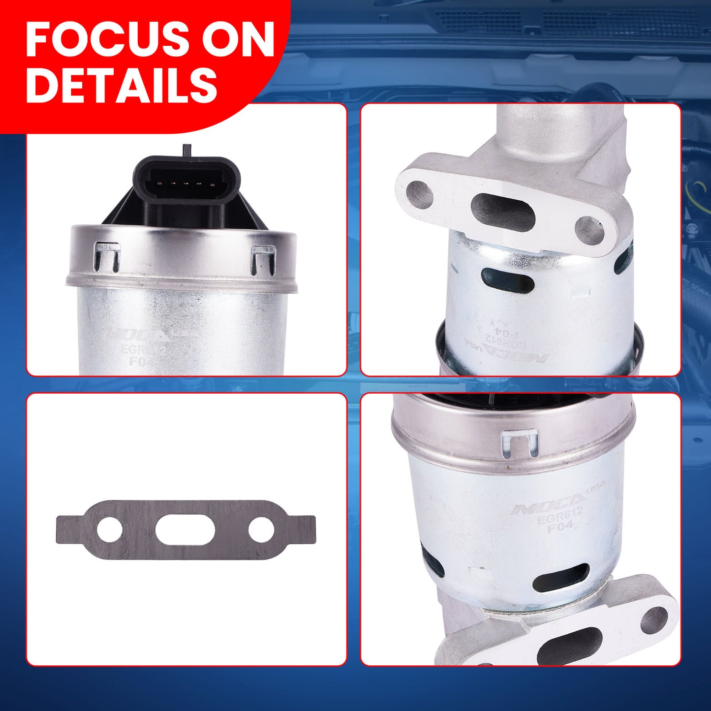MOCA EGV612 EGR Valve Fit for 2000-2005 Buick Century 3.1L & 2000-2004 Oldsmobile Alero 3.4L & 2001-2004 Pontiac Aztek 3.4L