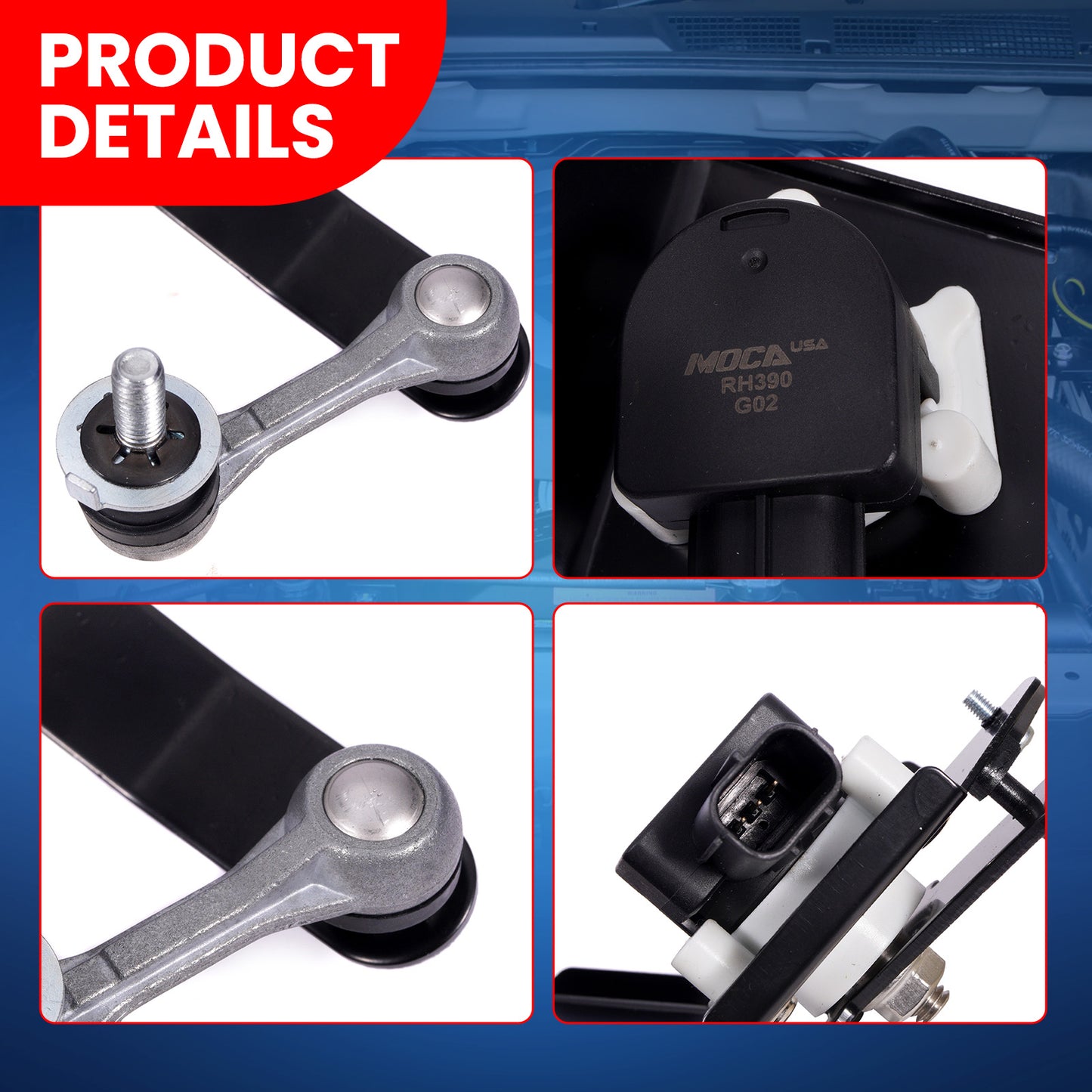 MOCA 927-011 Rear Left Ride Leveling Height Sensor Fit for 2006-2015 Lexus IS250 2.5L & 2006-2015 Lexus IS350 3.5L & 2008-2014 Lexus IS F 5.0L