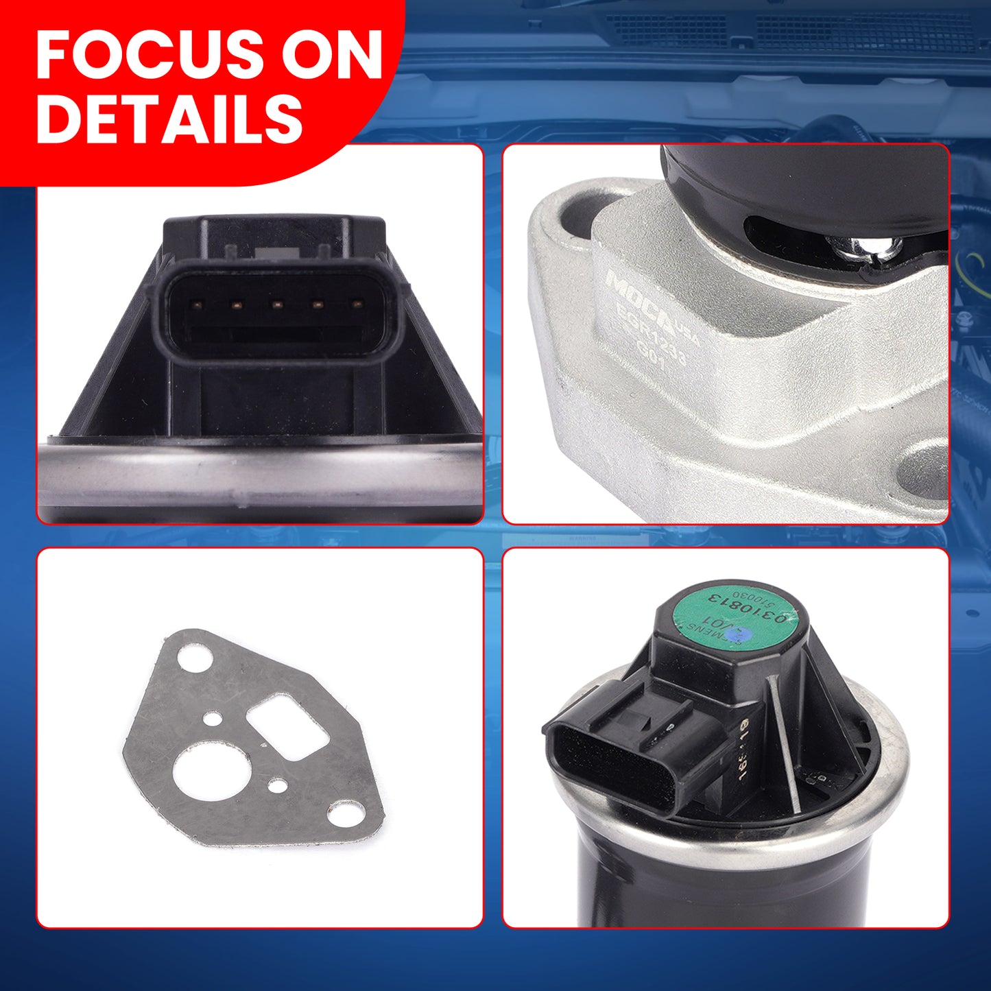 MOCA EGV1233 EGR Valve Fit for 2012-2015 Honda Civic 1.5L & 2014-2020 Honda Fit 1.5L