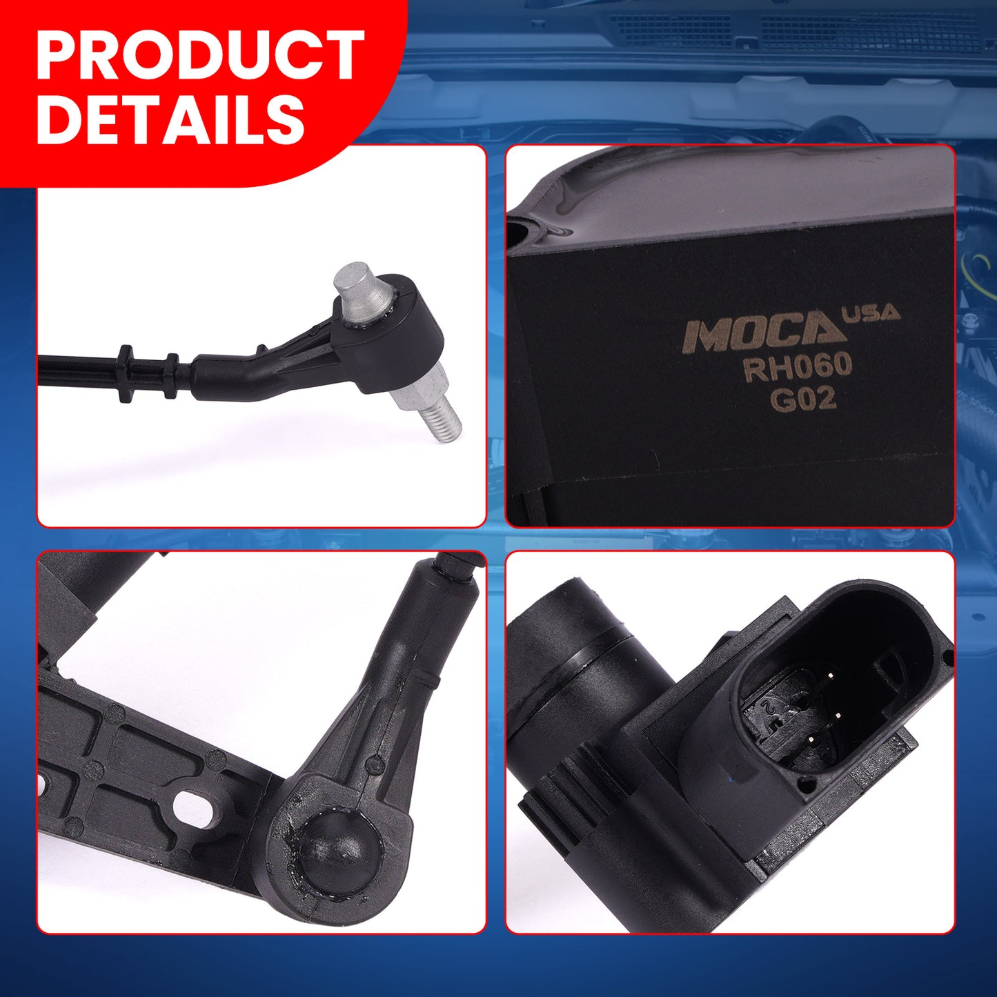 MOCA RH5060 Front Right Ride Leveling Height Sensor Fit for 2003-2009 Land Rover Range Rover 4.2L 4.4L