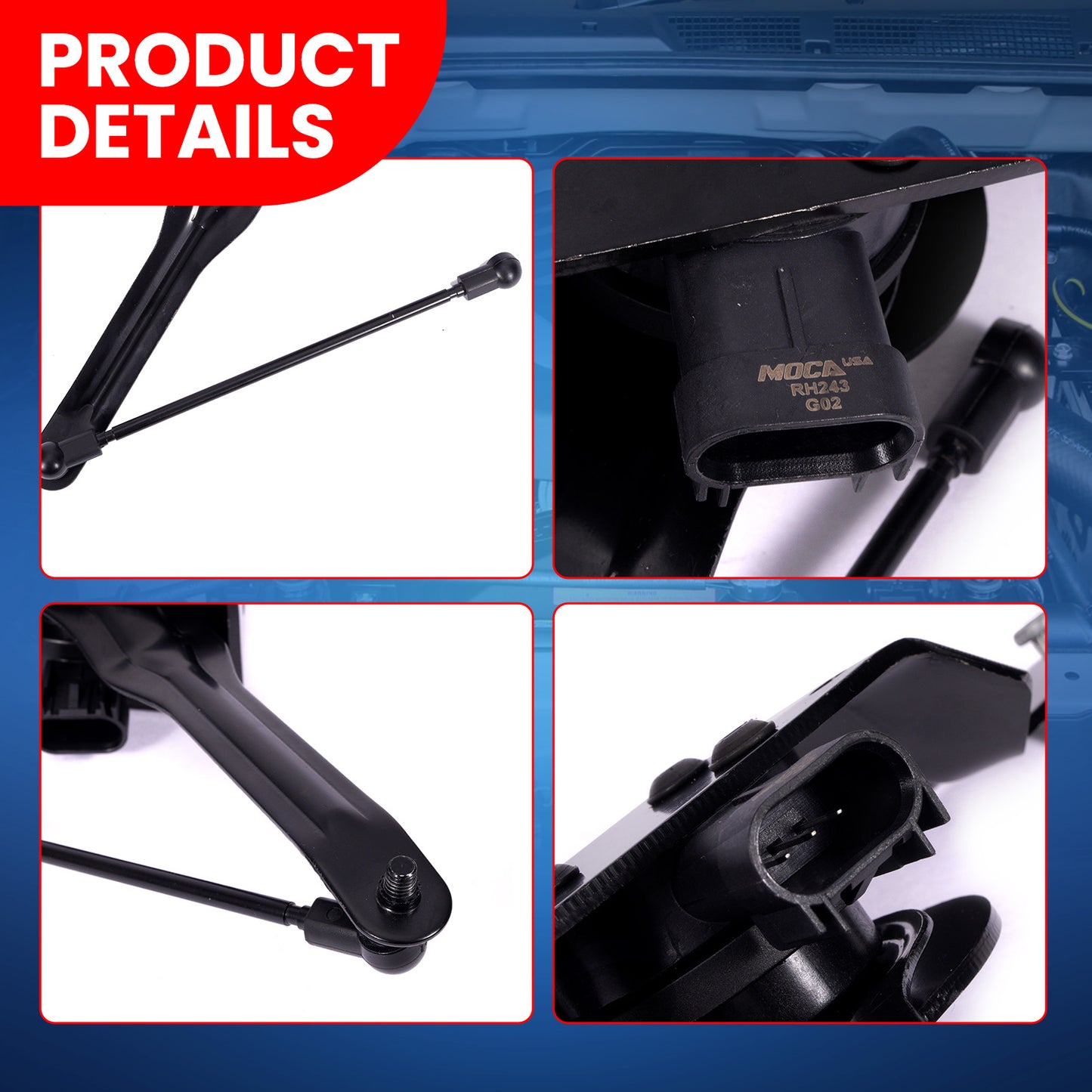 MOCA RH5231 Front Right Ride Leveling Height Sensor Fit for 2015-2018 Chevrolet Silverado 1500 4.3L 5.3L 6.2L & 2015-2018 GMC Sierra 1500 4.3L 5.3L 6.2L