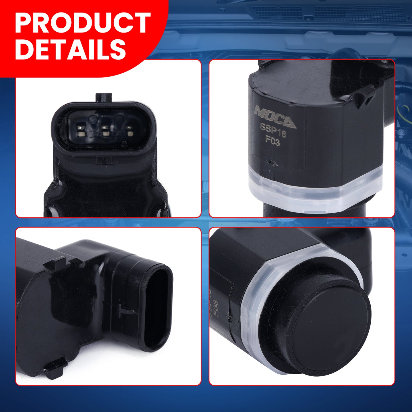 MOCA Parking Aid Sensor Fit for 2007-2010 BMW X3 2.5L 3.0L & 2007-2010 BMW X5 4.8L & 2008-2014 BMW X6 3.0L 4.4L