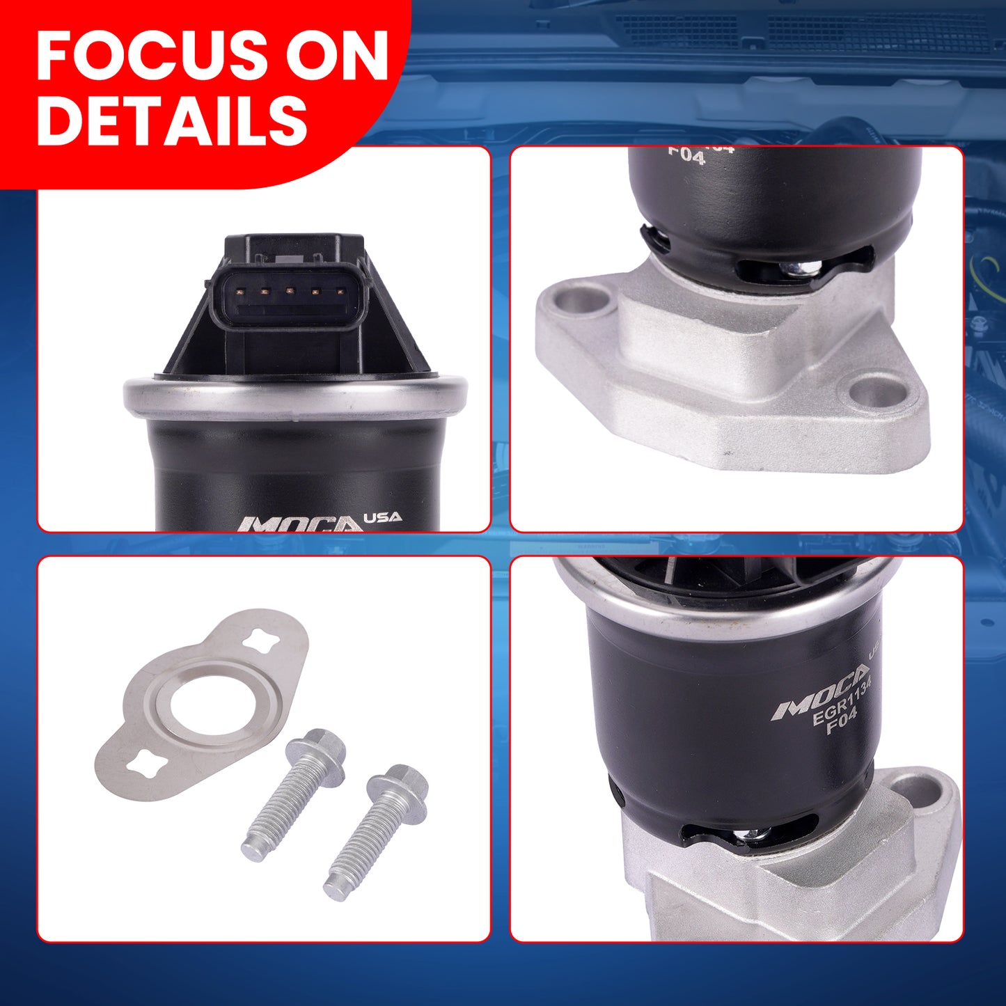 MOCA EGV1134 EGR Valve Fit for 2010-2013 Acura MDX 3.7L & 2008-2012 Honda Accord 3.5L & 2008-2020 Honda Odyssey 3.5L