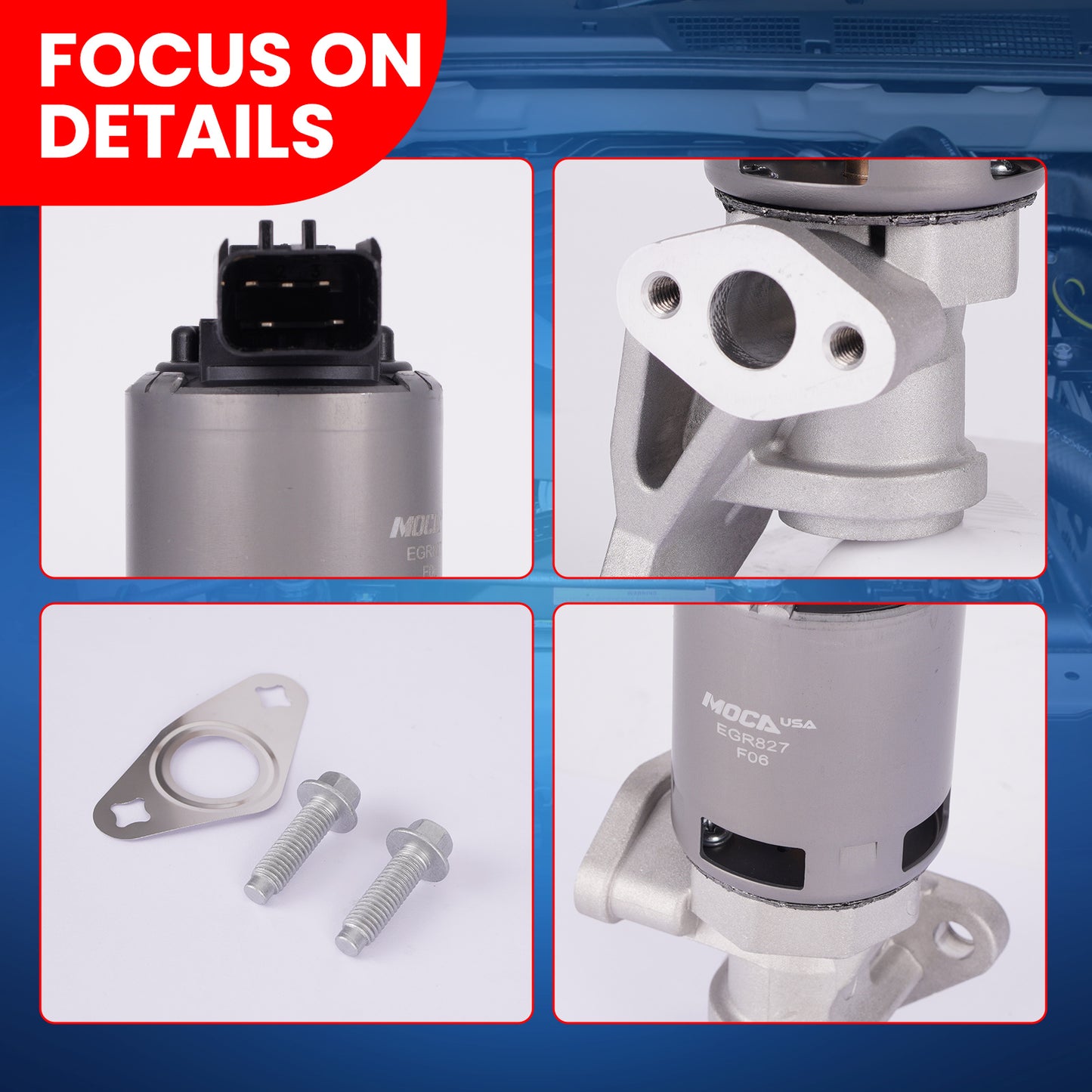 MOCA EGV827 EGR Valve Fit for 2006-2010 Chrysler 300 5.7L & 2004-2008 Dodge Durango 5.7L & 2003-2008 Dodge Ram 1500 5.7L