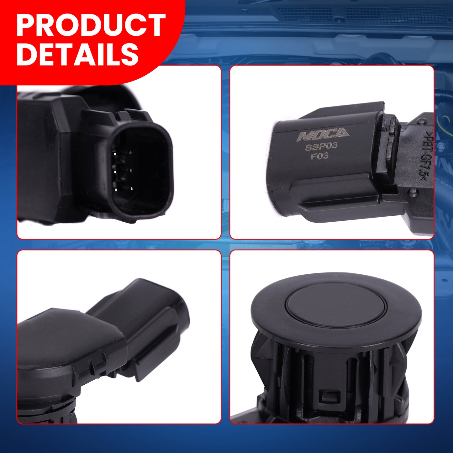MOCA Sensor de ayuda de estacionamiento trasero para Toyota Rav4 2.5L 2014-2018 y Toyota Tundra 4.6L 5.7L 2014-2021