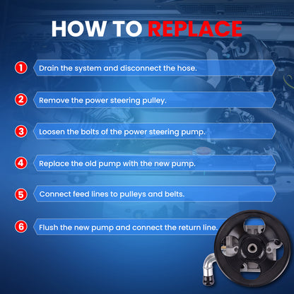 Bomba de dirección asistida MOCA compatible con Subaru Baja 2.5L 2003-2006 y Subaru Legacy 2.5L 2000-2004 y Subaru Outback 2.5L 2000-2004