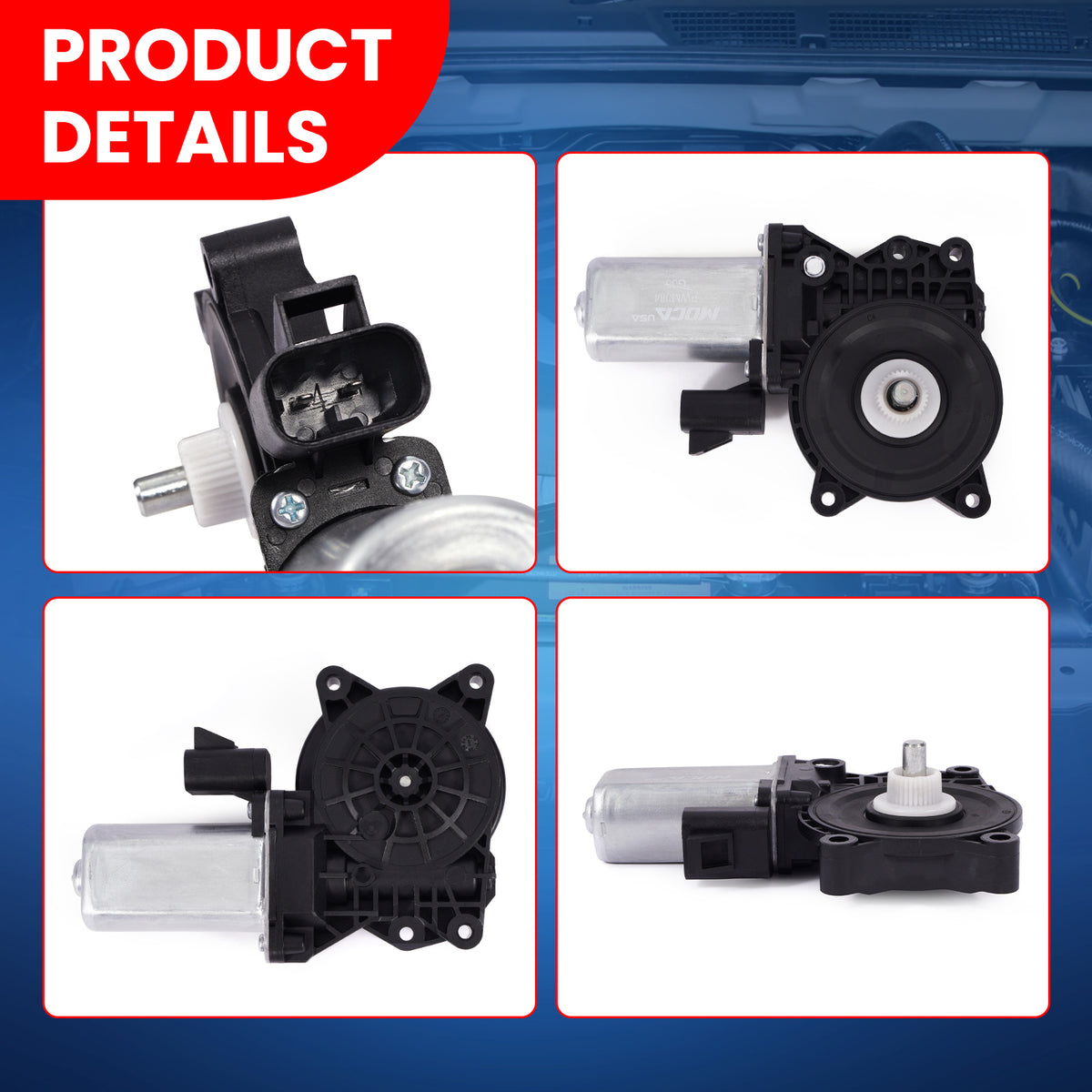 MOCA Front Rear Right Power Window Motor Fit for 2008-2014 Buick Enclave & 2004-2012 Chevrolet Malibu & 2007-2012 GMC Acadia