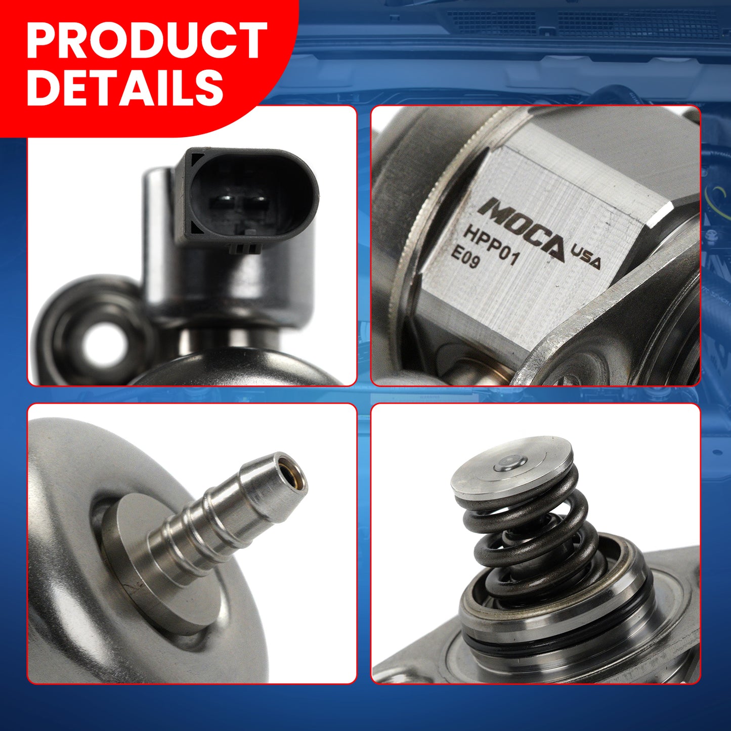 MOCA High Pressure Fuel Pump Fit for 2011-2013 Audi A3 2.0L & 2009-2013 Audi A3 Quattro 2.0L & 2008-2015 Volkswagen Jetta 2.0L & 2009-2018 Volkswagen Tiguan 2.0L