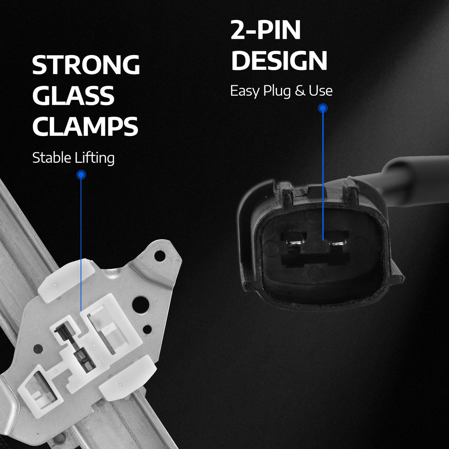 Front Left Power Window Regulator W/ Motor for 05-21 Nissan 09-10 Suzuki 741-348