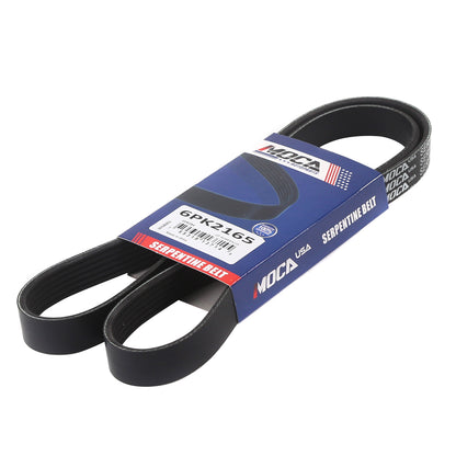 MOCA Serpentine Belt 6PK2165 for 1991-1992 Cadillac Allante 4.5L & 2012 Chevrolet Camaro 6.2L & 1986 Ford Mustang 5.0L & 1994 Ford Taurus 3.2L