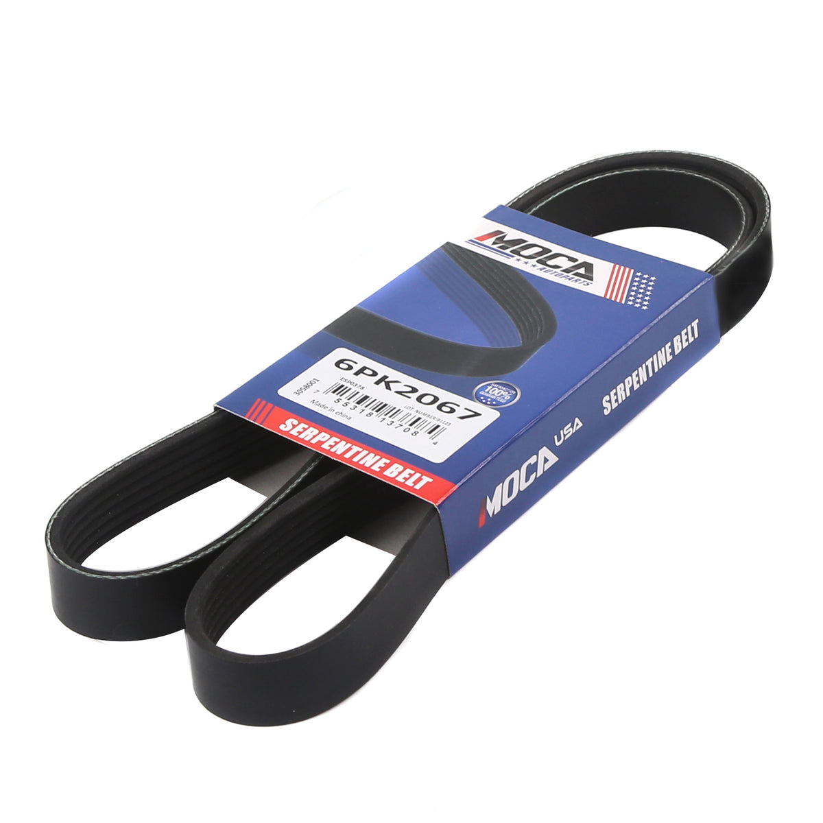 MOCA Serpentine Belt 6PK2067 for 2004-2005 Cadillac CTS 5.7L & 2001-2004 Cadillac DeVille 4.6L & 2005-2010 Chrysler 300 6.1L & 2006-2010 Jeep Grand Cherokee 6.1L