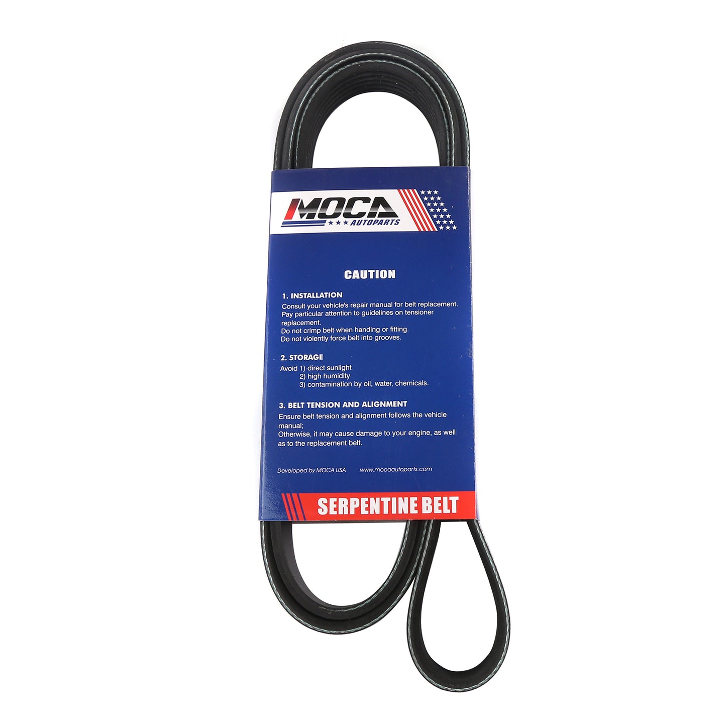 MOCA Serpentine Belt 6PK1980 for 2003-2004 Cadillac CTS 3.2L & 2016-2017 Land Rover Range Rover 3.0L & 2011 Buick Regal 2.0L 2.4L