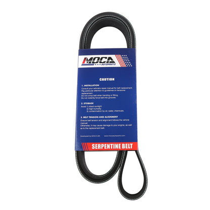 MOCA Serpentine Belt 6PK1980 for 2003-2004 Cadillac CTS 3.2L & 2016-2017 Land Rover Range Rover 3.0L & 2011 Buick Regal 2.0L 2.4L