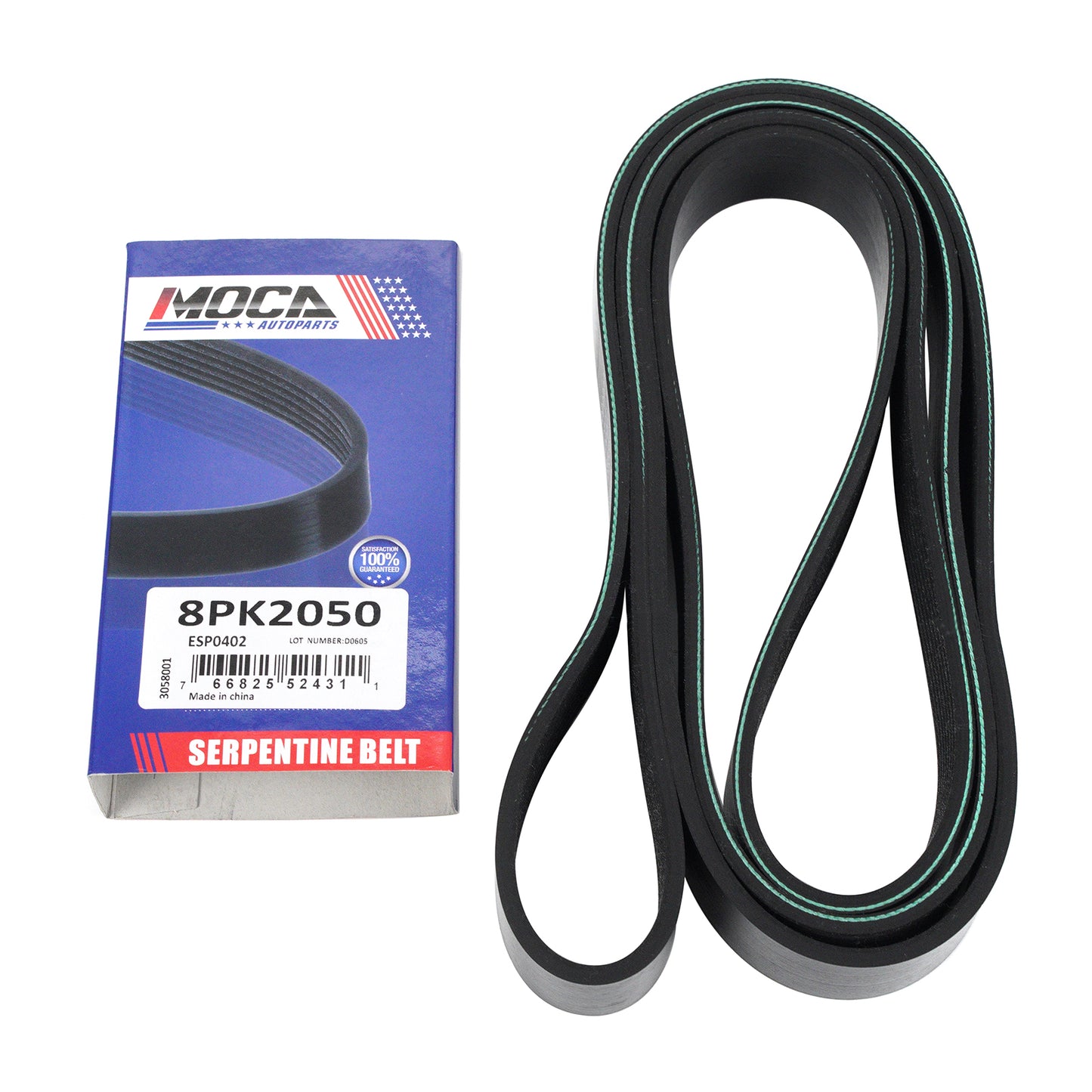 MOCA 8PK2050 EPDM Serpentine Belt Fits 1998-2002 Dodge Viper 8.0L V10