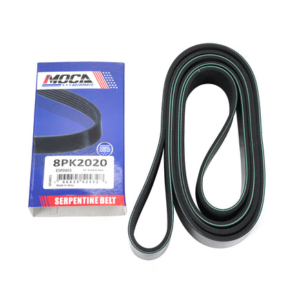 MOCA 8PK2020 EPDM Serpentine Belt Fits for 1997-2001 Ford F-150 4.6L 5.4L & 2004 Ford F-150 Heritage 4.6L & 1997-1999 Ford F-250 4.6L 5.4L
