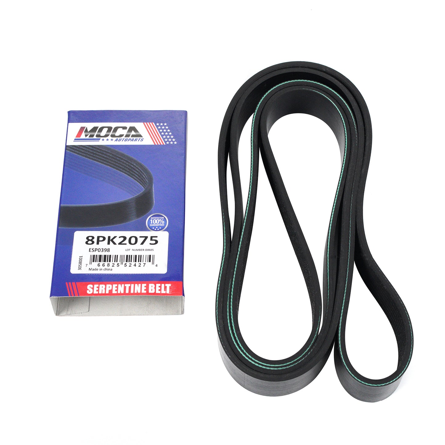MOCA 8PK2075 EPDM Serpentine Belt Fits 1989-1993 Dodge W250 D250 5.9L