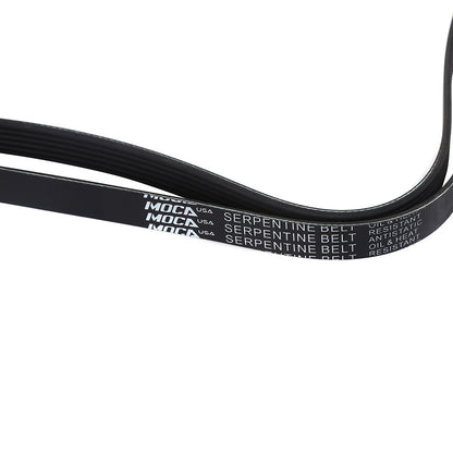 MOCA Serpentine Belt 6PK2120 for 1997 Chevrolet Camaro 3.8L & 96-97 Cadillac DeVille 4.6L & 00-04 Ford Focus 2.0L