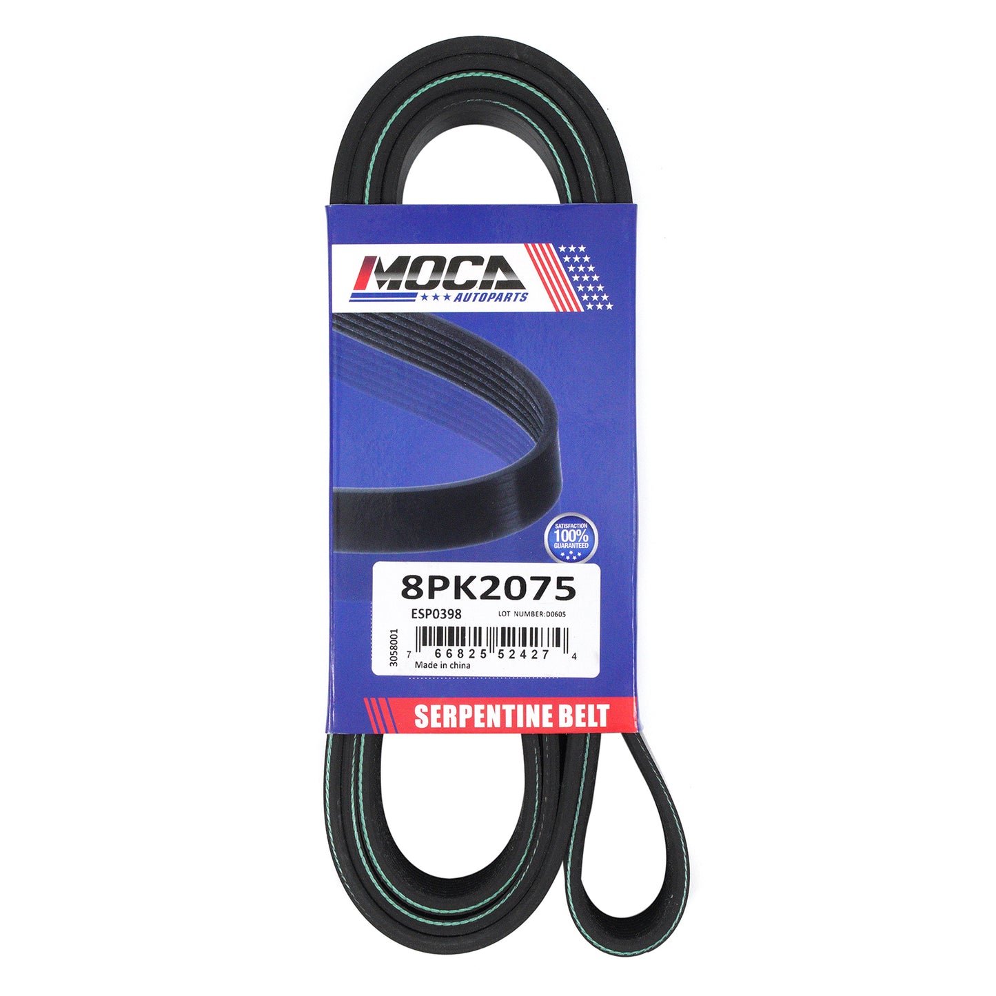 MOCA 8PK2075 EPDM Serpentine Belt Fits 1989-1993 Dodge W250 D250 5.9L