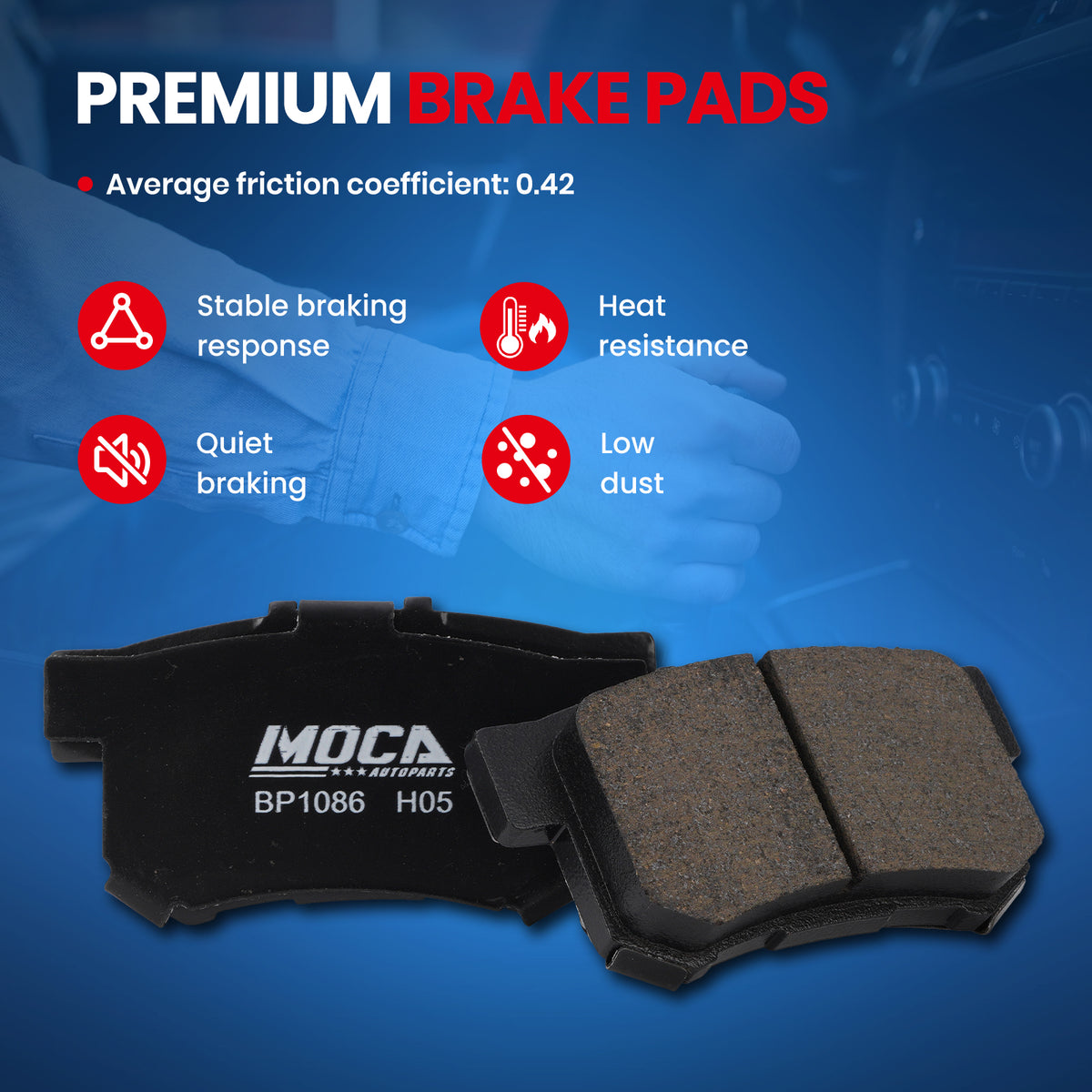 MOCA Disc Brake Pads - BP1086