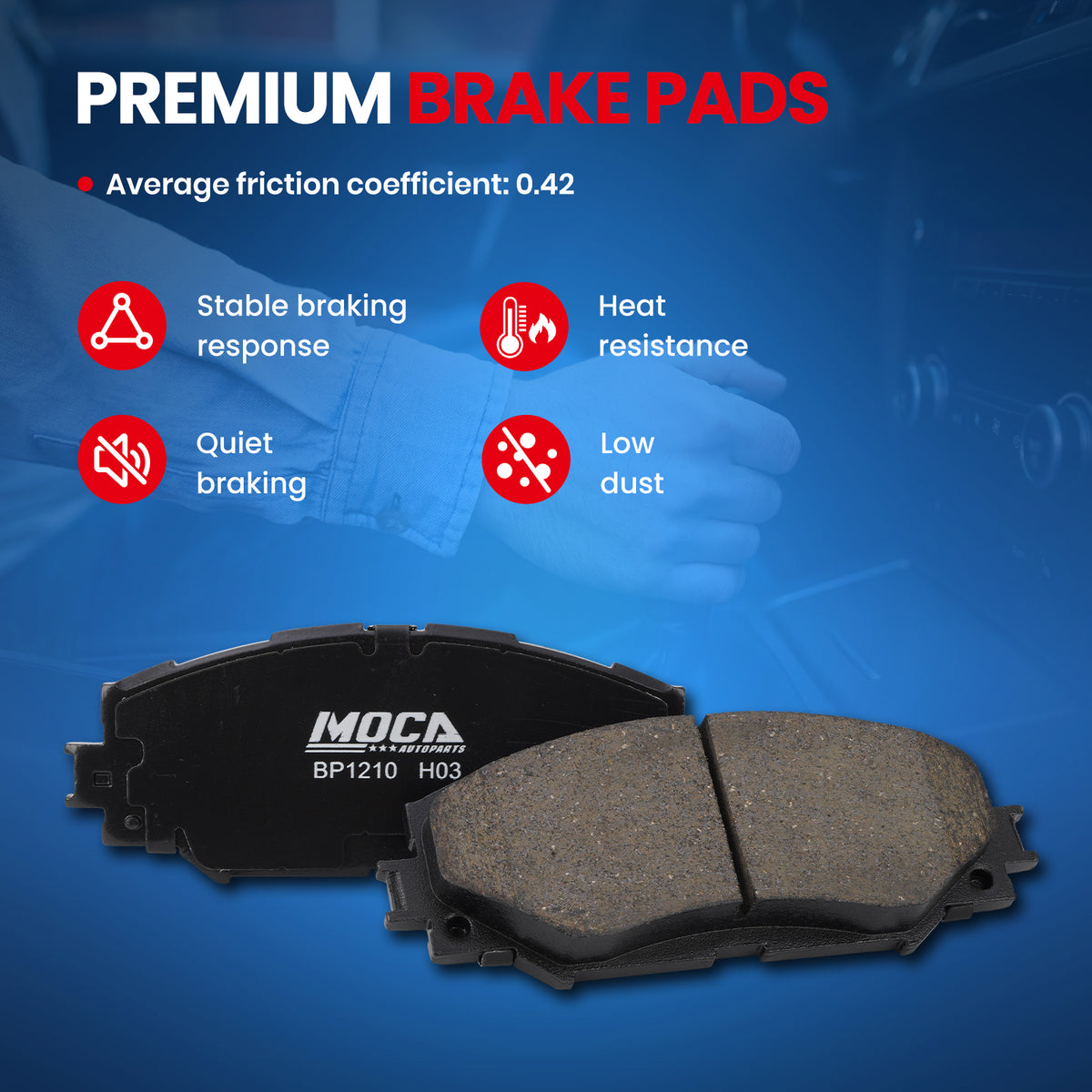 MOCA Disc Brake Pads - BP1210