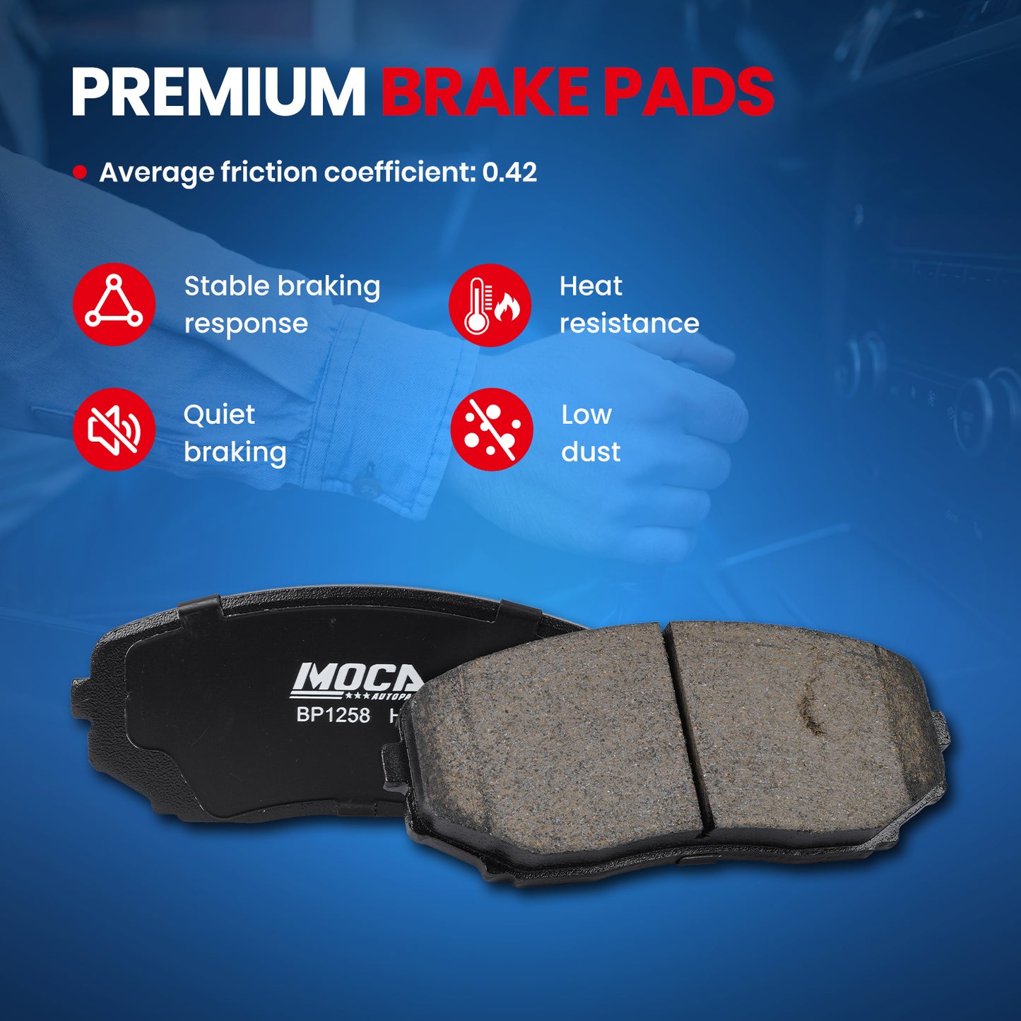 MOCA Disc Brake Pads - BP1258