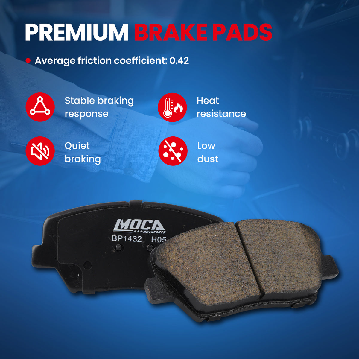 MOCA Disc Brake Pads - BP1432